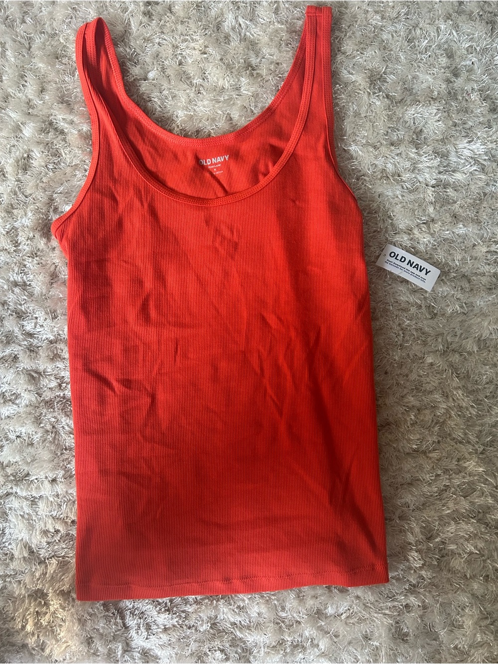 Old Navy Bright Orange Ribbed Tank
